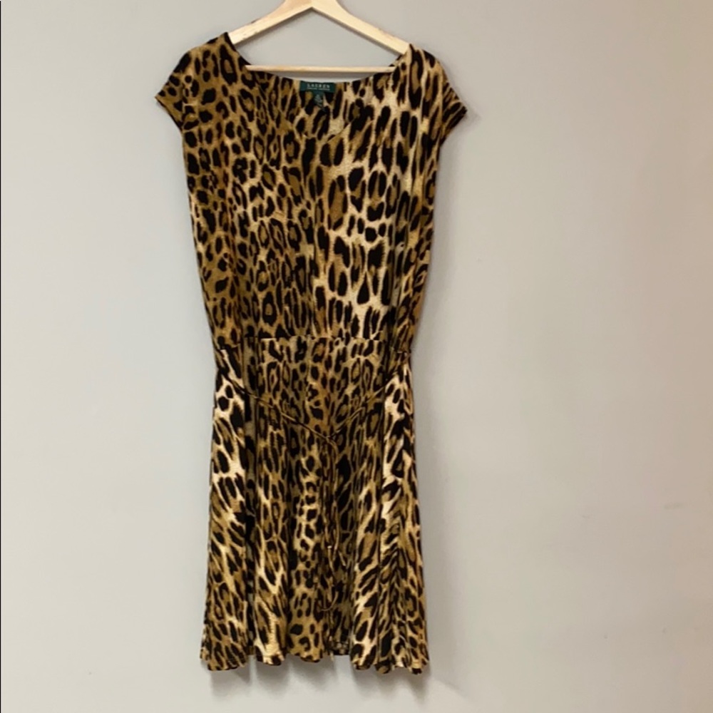 Lauren Ralph Lauren Fit and Flare Leopard Dress